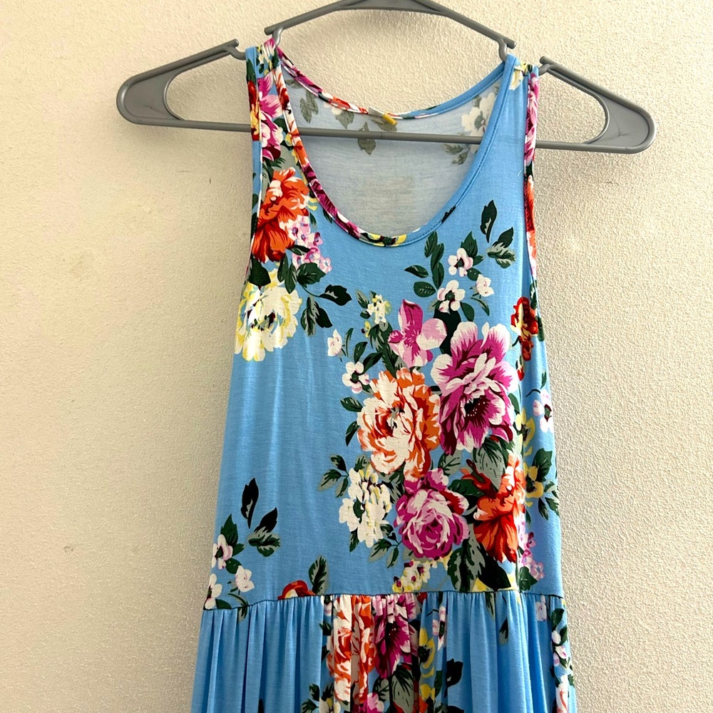 🦋 Floral Sleeveless long  Dress spring and summer! XS